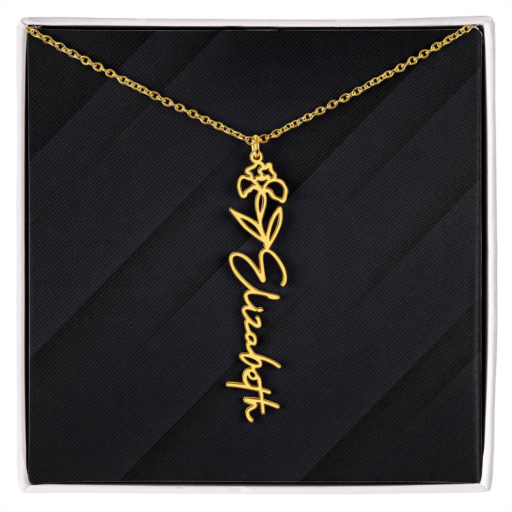 FLOWER NAME NECKLACE